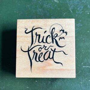 Trick or Treat rubber stamp